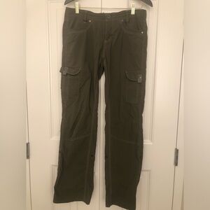 Women’s Kuhl Ryder Adjustable Pants Vintage Patina Dye Olive Green size 10